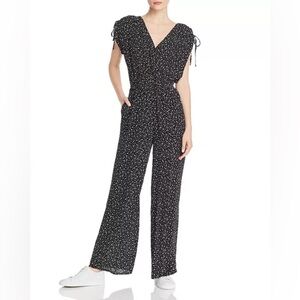 Band of Gypsies Amsterdam Polka Dot Tie-Detail Jumpsuit XS